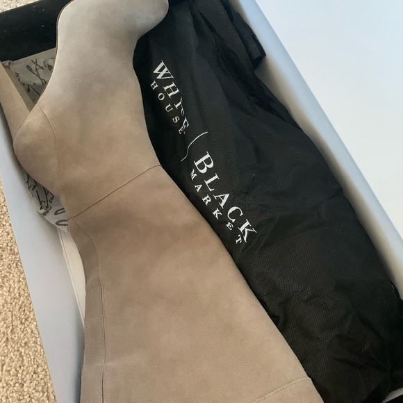 Nwt over the knee suede leather block heel boots - Picture 5 of 6